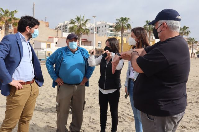 El Ministerio para la Transición Ecológica destina 650.000 euros a las obras para reparar los daños ocasionados por el temporal en la costa murciana