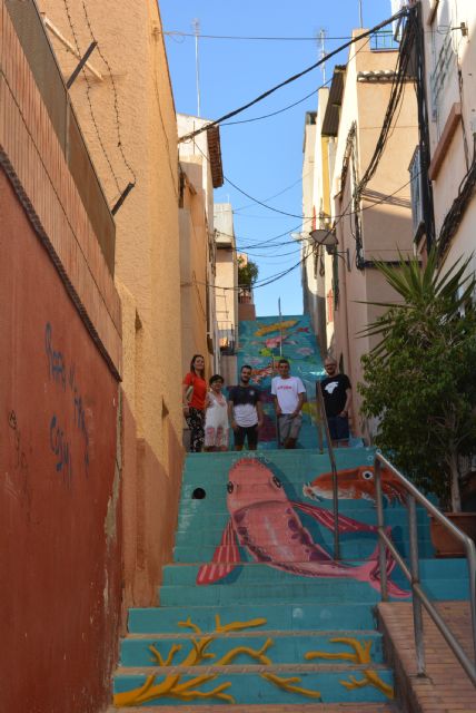 El proyecto Escalart continua acicalando las escaleras de la localidad