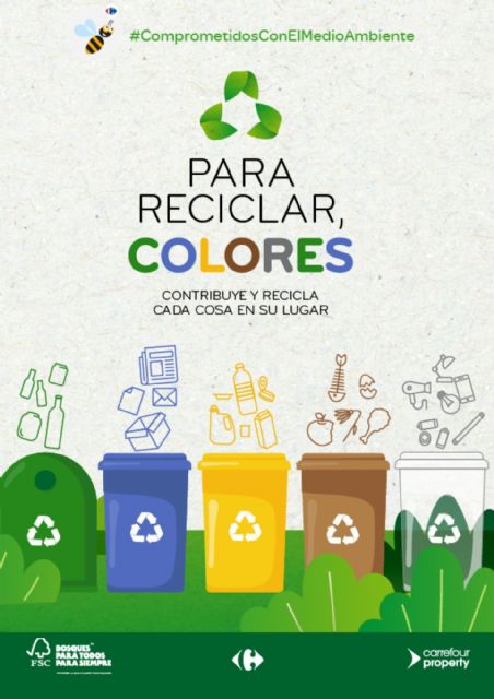 El Ayuntamiento de Águilas se suma a la campaña 'Para reciclar, colores' promovida por Carrefour y CC Águilas Plaza