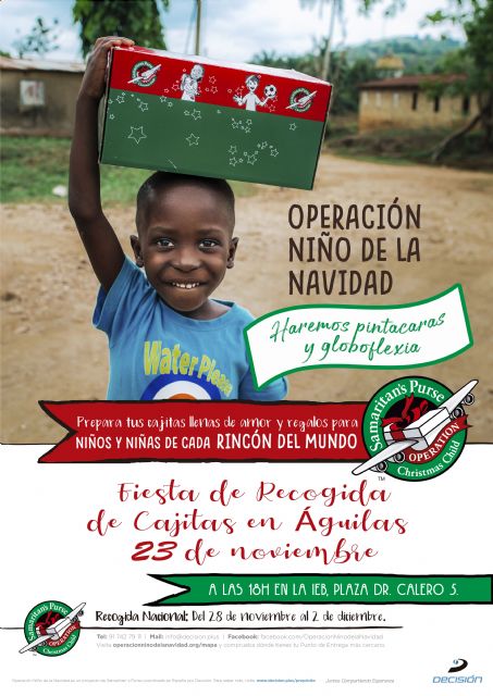 El sábado se celebrará la fiesta de recogida de las cajitas de la Operación Niño de la Navidad