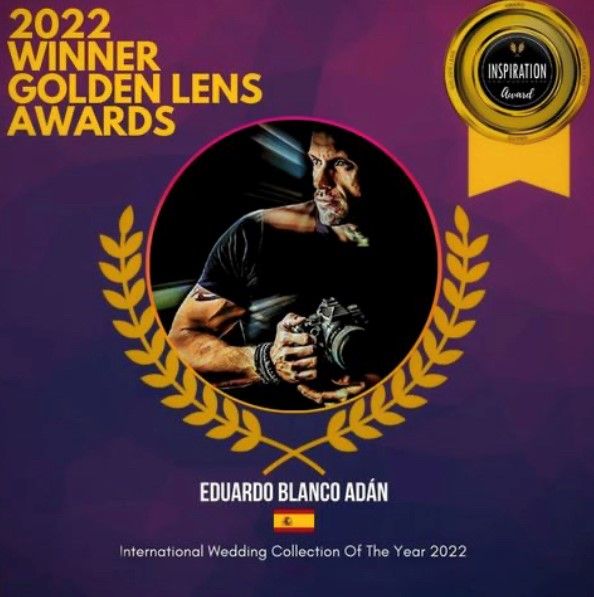 Eduardo Blanco se convierte en el primer español en recibir la Lente de Oro al Mejor Reportaje Fotográfico de Bodas